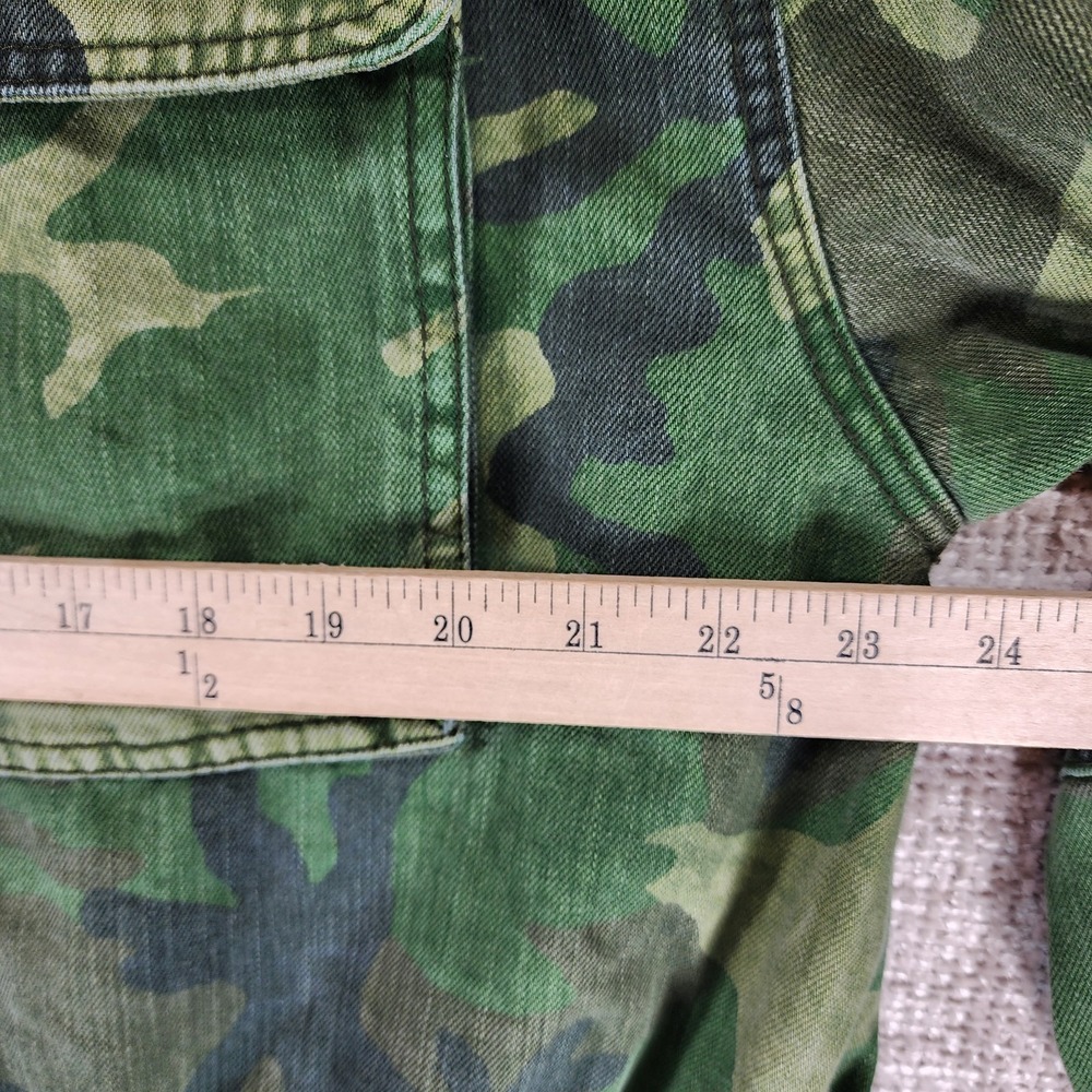 Free People Seize The Day Canvas Military Jacket‎ Womens L Green Tan Camo NWT - Picture 5 of 16